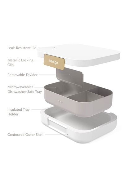 Bentgo - 4 Compartments Modern Adult Lunchbox 850 mL - White