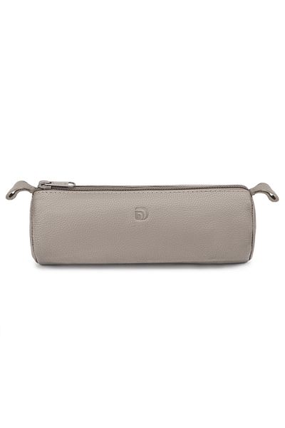 delis Unisex pencil case, Zarek PT1361, genuine leather, Cream