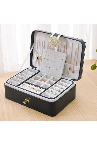 delis Cutie pentru bijuterii, Adeluna AC016, Albastru inchis