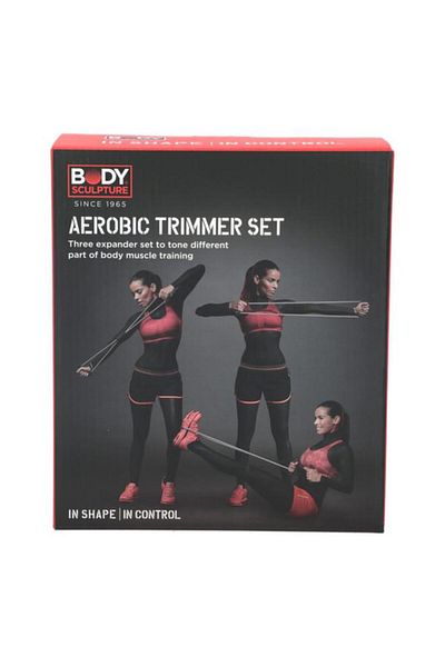 Generic BODY SCULPTURE Body Sculpture 3-Piece Aerobic Trimmer Set Black