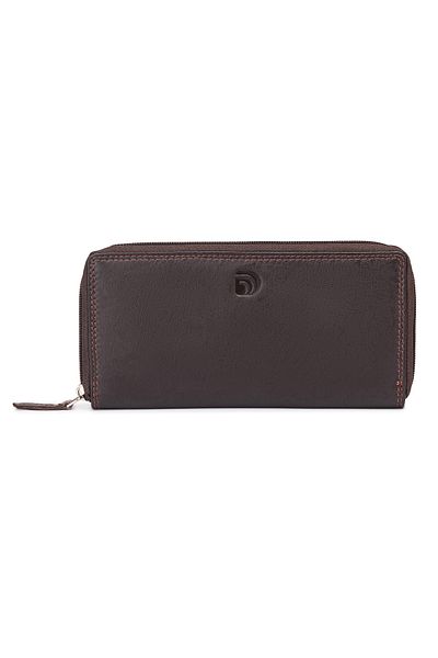 delis Women's wallet, Naia PT1353, genuine leather, Dark brown