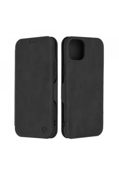 Techsuit Husă Safe Wallet Plus pentru iPhone 15 Plus, Neagră