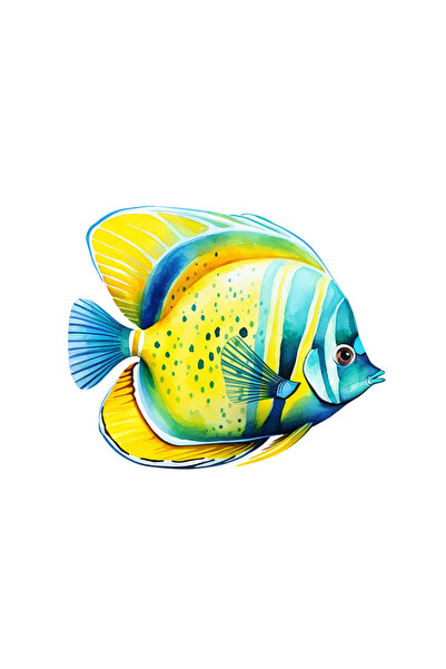 INOVATIX Set de 8 bucăți, autocolant cu pești-înger, INOVATIX®. 6 cm