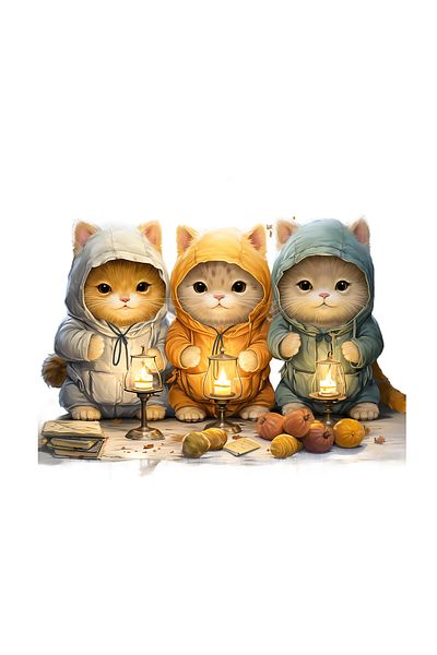 INOVATIX Set de 8 autocolante Jax Cats, INOVATIX®. 6 cm