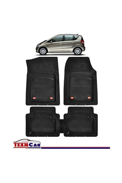 TEAMCAR Covorașe auto compatibile cu Mercedes-benz Clasa A W169 (2004–2012), culoare neagră, material durabil