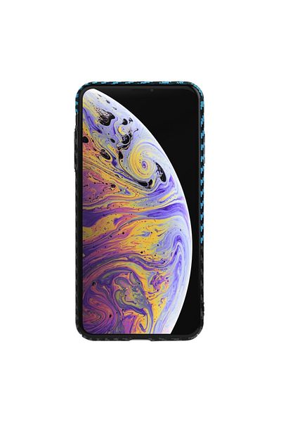 Techsuit Carcasă pentru iPhone XS Max - Techsuit Carbonite FiberShell - Blue Pulse