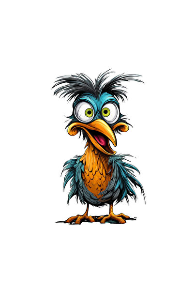 INOVATIX Set de 8 piese, autocolant Crazy Bird Eggo, INOVATIX®. 6 cm