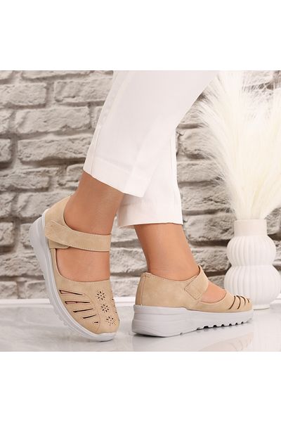 MODA STİL Pantofi Dama Casual Kaki Din Piele Ecologica Rawda, 39