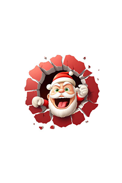 INOVATIX Set de 8 piese, autocolant Moș Crăciun cu ochi verzi, INOVATIX®. 6 cm