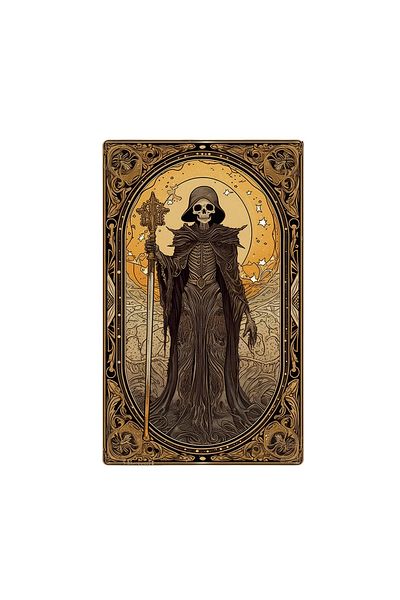 INOVATIX Set of 8, Halloween Tarot Death Sticker, INOVATIX®. 6 cm