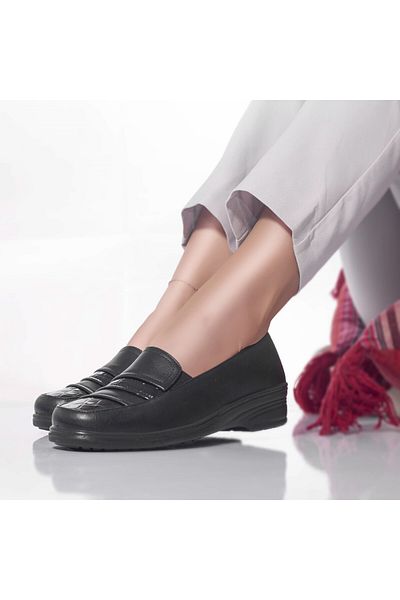MODA STİL Casual shoes moccasins eiko black eco-leather, 37