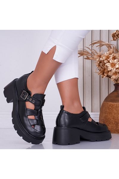 MODA STİL Women's casual shoes in black, made of ecological leather Pepa, 40
