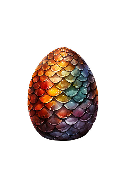 INOVATIX Set de 8 bucăți, autocolant ou de dragon curcubeu, INOVATIX®. 6 cm