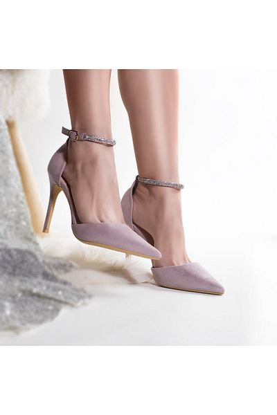 MODA STİL Women's pink suede shoes tolib, 36