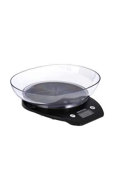 KRYPTON Food Scale with Plastic Bowl – 5kg, LCD Display, Colorful, Auto Tare, Overload Alert