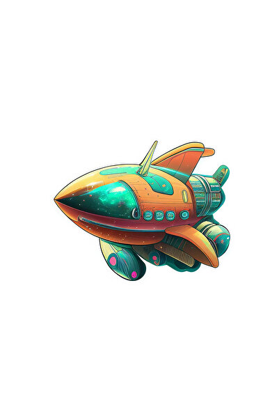 INOVATIX Σετ 8 τεμαχίων, αυτοκόλλητο διαστημόπλοιου Cyril, INOVATIX®. 6 εκ.