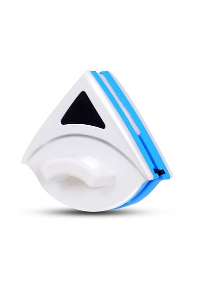 OEM Ștergător magnetic de geamuri, 16 x 13,5 cm, alb/albastru