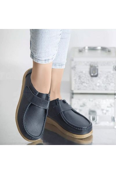MODA STİL Chloe casual shoes navy natural leather, 39