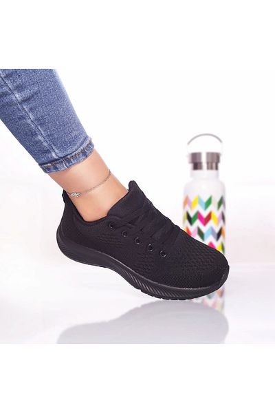 MODA STİL Cesara black textile sports shoes, 38