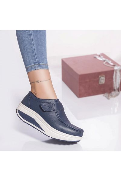 MODA STİL Casual shoes Rachel natural leather blue, 41