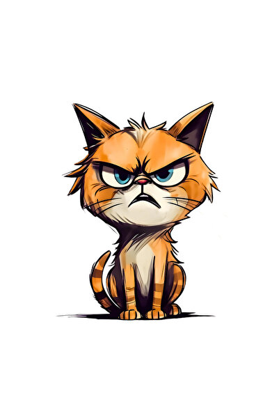 INOVATIX Set de 8 piese, autocolant Pisica Sam, INOVATIX®. 6 cm