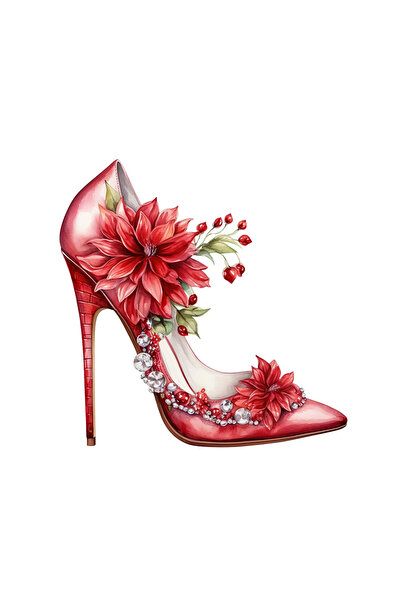 INOVATIX Set de 8 autocolante de Crăciun cu pantofi cu toc înalt Amelia, INOV...