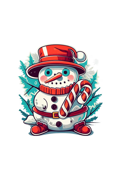 INOVATIX Set de 8 piese, autocolant om de zăpadă cu acadea, INOVATIX®. 6 cm