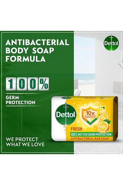 Dettol Fresh Anti-Bacterial Bar Soap Citrus & Orange Blossom Scent