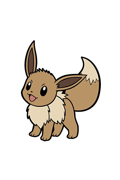 INOVATIX Set de 8 piese, autocolant Pokemon Eevee, INOVATIX®. 6 cm