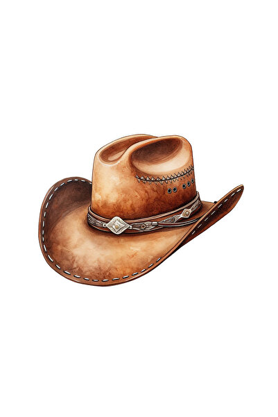 INOVATIX Set of 8 pieces, Hydra Cowboy Hat Sticker, INOVATIX®. 6 cm