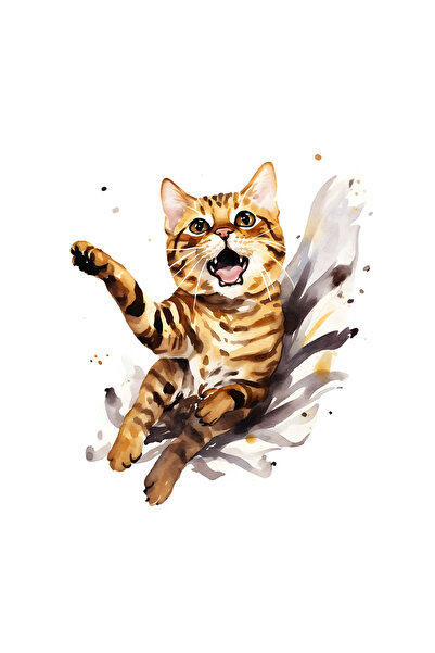 INOVATIX Комплект от 8 части, стикер за бенгалска котка, INOVATIX®. 6 см