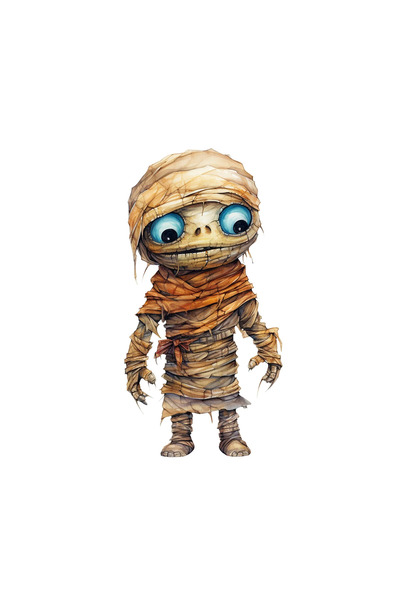 INOVATIX Set de 8 piese, autocolant mumie monstru speriat, INOVATIX®. 6 cm