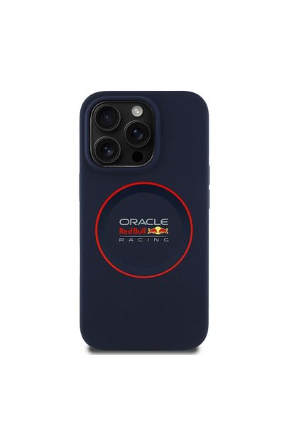 Red Bull Racing Carcasă pentru iPhone 14 Pro - Red Bull Racing Silicone Red Ring MagSafe (RBHMP14L24SIILVR) - Bleumarin
