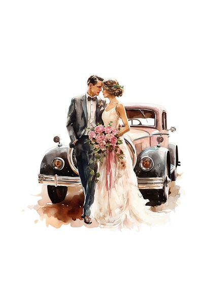 INOVATIX Set of 8 pieces, Vintage Wedding Sticker I promised you, INOVATIX®. 6 cm