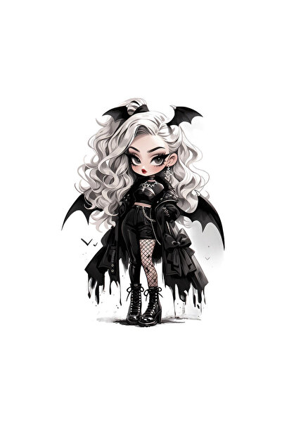 INOVATIX Set de 8 piese, autocolant păpușă demon Althea, INOVATIX®. 6 cm