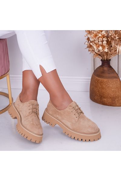 MODA STİL Women's casual shoes Camel made of Beny Eco-leather, 40