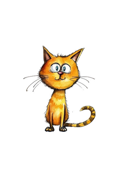 INOVATIX Set de 8 bucăți, autocolant pisică nebună, INOVATIX®. 6 cm