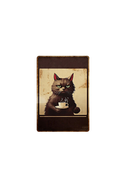 INOVATIX Σετ 8 τεμαχίων, Αυτοκόλλητη Γάτα με ζεστό καφέ, INOVATIX®. 6 εκ.