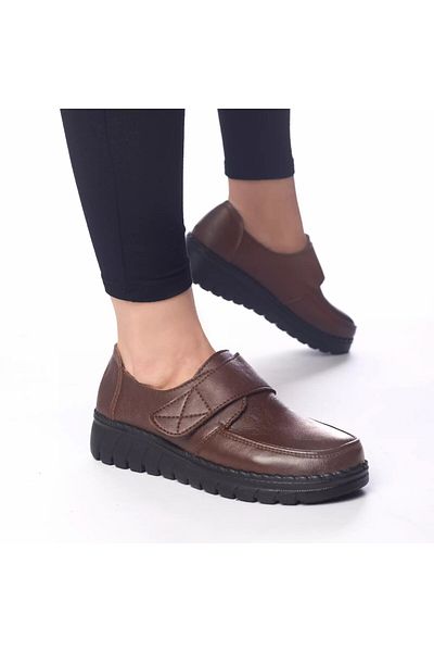 MODA STİL Nicole brown eco-leather casual shoes, 36