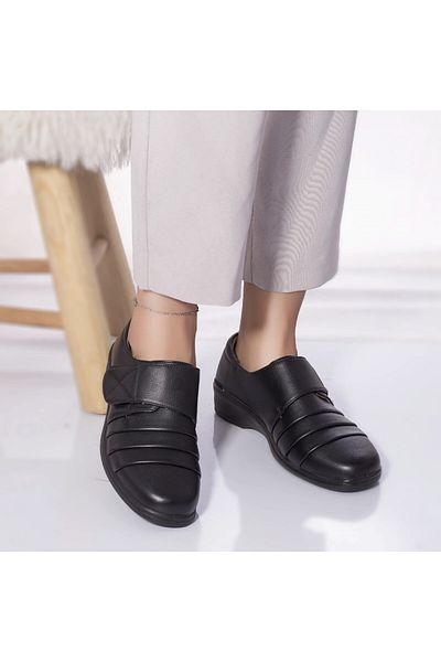 MODA STİL Guzelia casual shoes, black eco-leather, 41