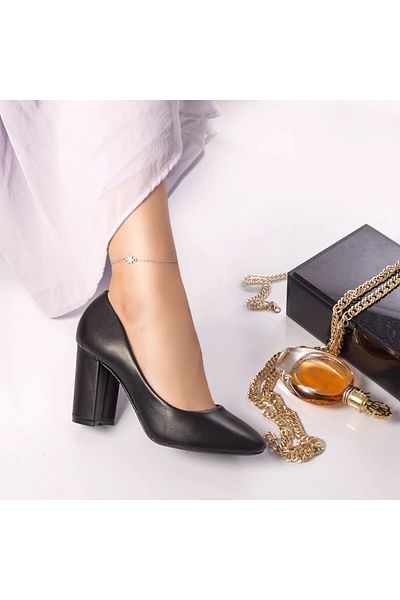 MODA STİL Zhin heeled shoes, black eco-leather, 36