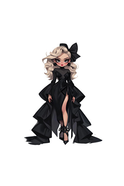 INOVATIX Set de 8 piese, autocolant păpușă demon Blanka, INOVATIX®. 6 cm