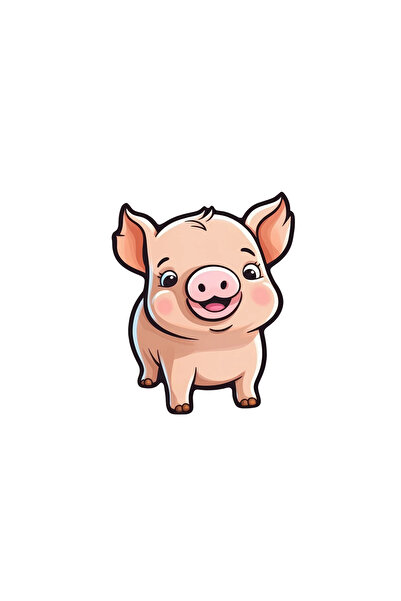 INOVATIX Set de 8 autocolante, Odie porcul, INOVATIX®. 6 cm