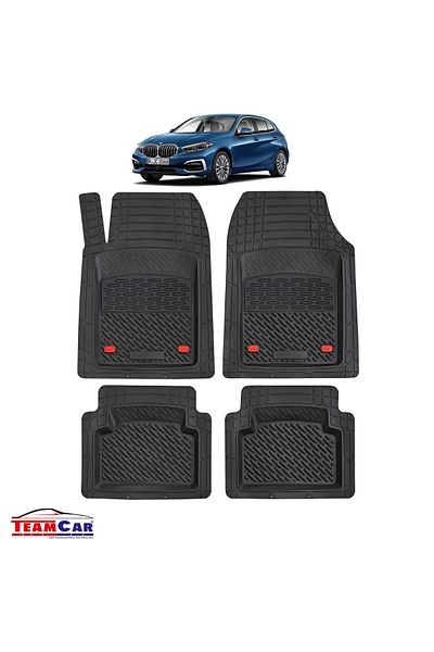 TEAMCAR Covorașe auto compatibile cu BMW Seria 1 F40 (2019–prezent), culoare neagră, material rezistent