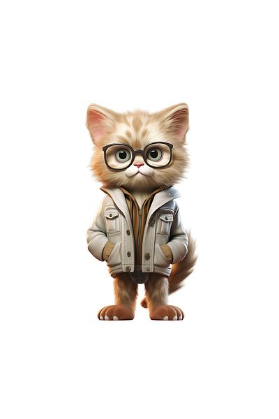 INOVATIX Set of 8, Cleo Cat Sticker, INOVATIX®. 6 cm