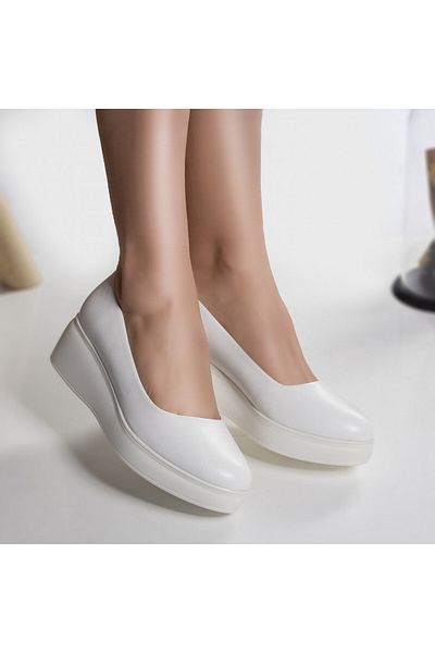 MODA STİL Amalya platform shoes white eco-leather, 40