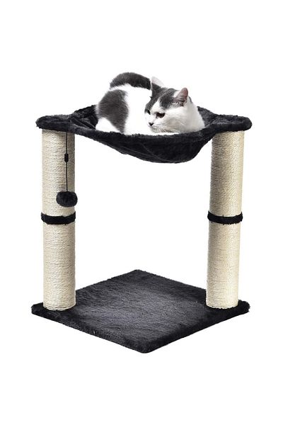 Fish & Paws Fish & Paws® cat set, with sisal, hammock and ball, 50cm, stable, plays and scratches, black/white.