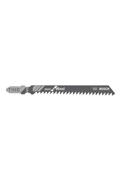 Bosch 5-Piece T111C Basic for Wood Break-Resistant Ergonomic Jigsaw Blade Grey