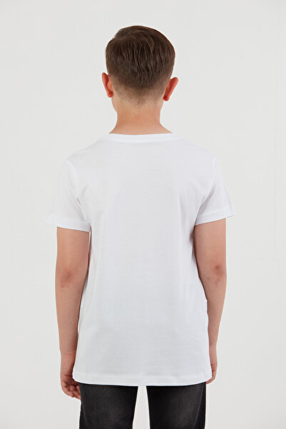 Fulla Moda Μπλουζάκι για αγόρι με ρουστίκ κείμενο από 100% βαμβάκι