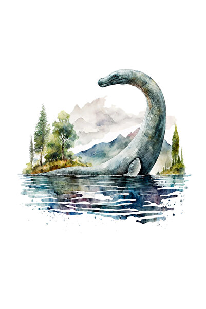 INOVATIX Set de 8 piese, autocolant Monstrul din Loch Ness, INOVATIX®. 6 cm